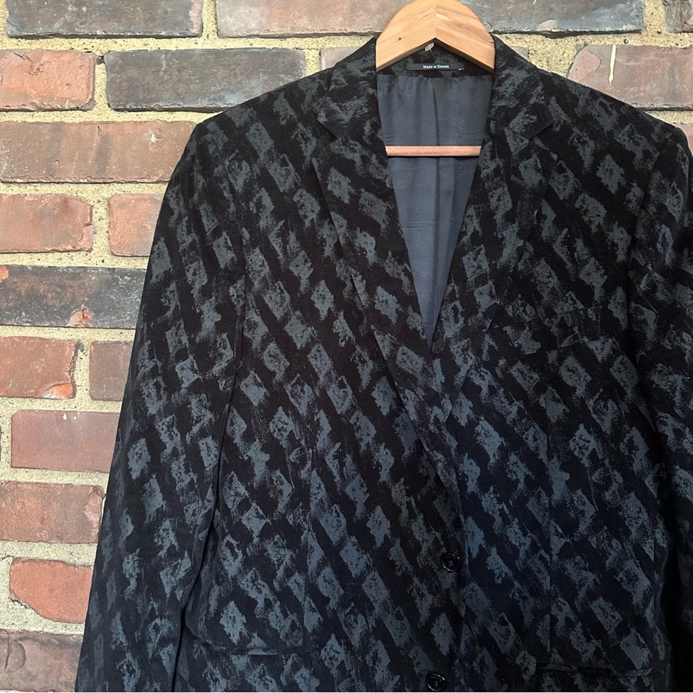 Versace Collection Saks Fifth Avenue | diamond print blazer -42 bust/30.5” long